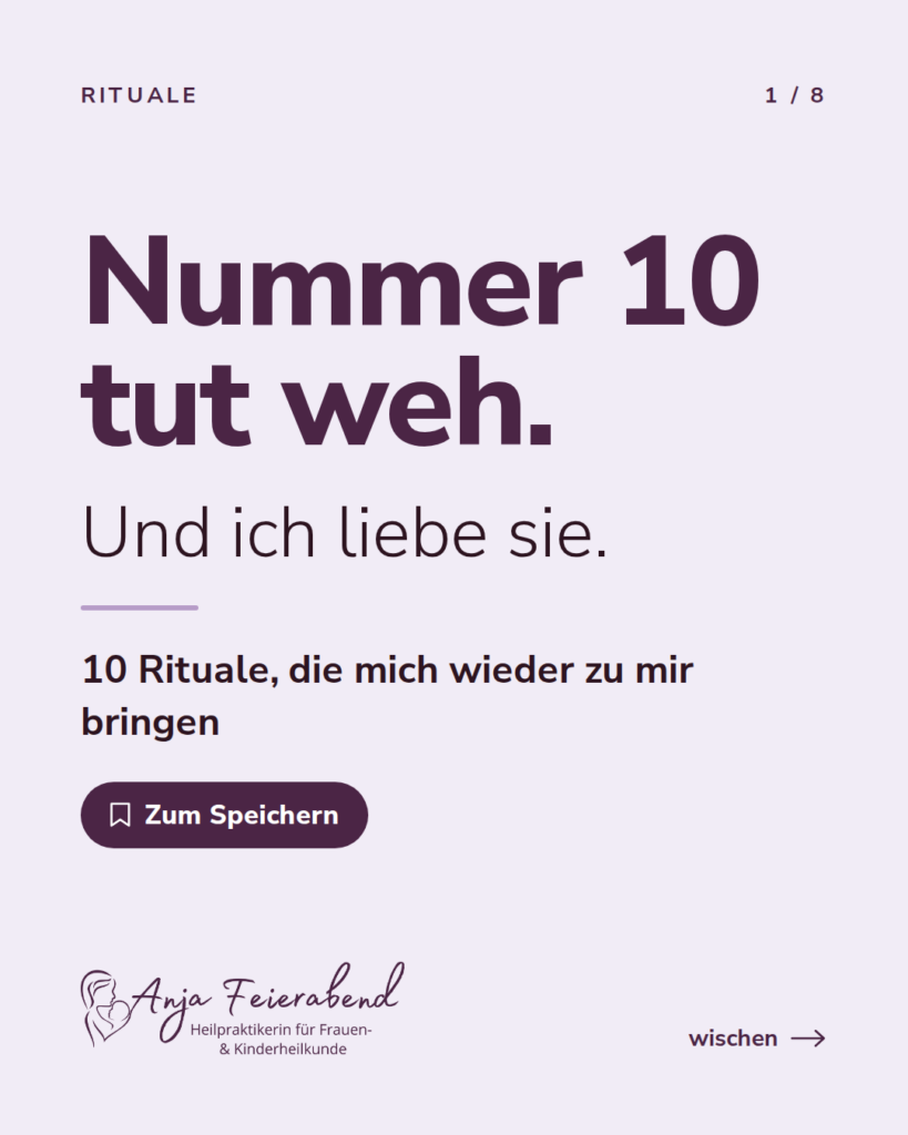Instagram-Beitrag von Anja Feierabend: 10 Rituale, die mich wieder zu mir bringen
